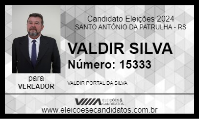 Candidato VALDIR SILVA 2024 - SANTO ANTÔNIO DA PATRULHA - Eleições