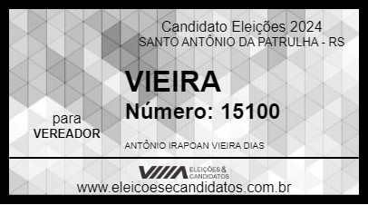 Candidato VIEIRA 2024 - SANTO ANTÔNIO DA PATRULHA - Eleições