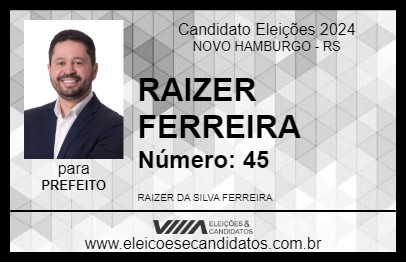 Candidato RAIZER FERREIRA 2024 - NOVO HAMBURGO - Eleições