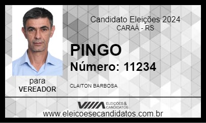 Candidato PINGO 2024 - CARAÁ - Eleições