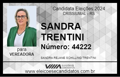 Candidato SANDRA TRENTINI 2024 - CRISSIUMAL - Eleições