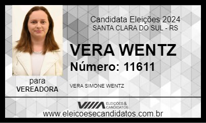 Candidato VERA WENTZ 2024 - SANTA CLARA DO SUL - Eleições