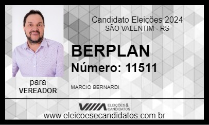 Candidato BERPLAN 2024 - SÃO VALENTIM - Eleições