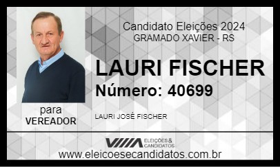 Candidato LAURI FISCHER 2024 - GRAMADO XAVIER - Eleições