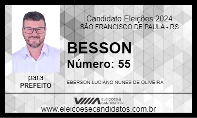 Candidato BESSON 2024 - SÃO FRANCISCO DE PAULA - Eleições