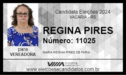 Candidato REGINA PIRES 2024 - VACARIA - Eleições