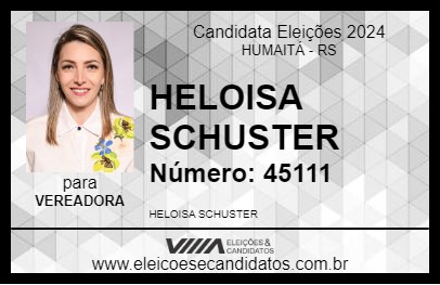 Candidato HELOISA SCHUSTER 2024 - HUMAITÁ - Eleições