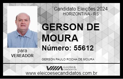 Candidato GERSON DE MOURA 2024 - HORIZONTINA - Eleições