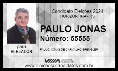 Candidato PAULO JONAS 2024 - HORIZONTINA - Eleições