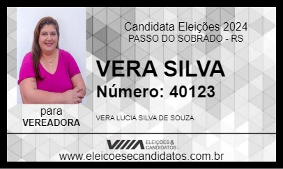 Candidato VERA SILVA 2024 - PASSO DO SOBRADO - Eleições