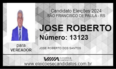 Candidato JOSE ROBERTO 2024 - SÃO FRANCISCO DE PAULA - Eleições