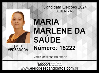 Candidato MARIA MARLENE DA SAÚDE 2024 - SEBERI - Eleições