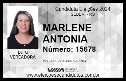 Candidato MARLENE ANTONIA 2024 - SEBERI - Eleições