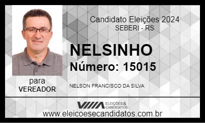 Candidato NELSINHO 2024 - SEBERI - Eleições