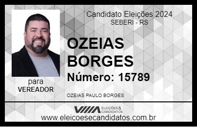 Candidato OZEIAS BORGES 2024 - SEBERI - Eleições