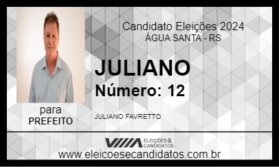 Candidato JULIANO 2024 - ÁGUA SANTA - Eleições