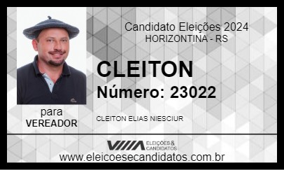 Candidato CLEITON 2024 - HORIZONTINA - Eleições