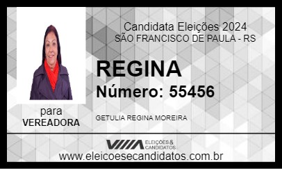 Candidato REGINA 2024 - SÃO FRANCISCO DE PAULA - Eleições