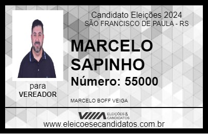 Candidato MARCELO SAPINHO 2024 - SÃO FRANCISCO DE PAULA - Eleições