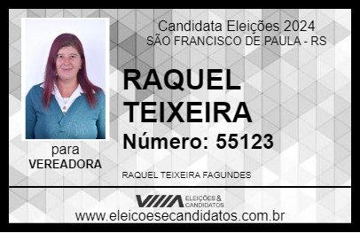 Candidato RAQUEL TEIXEIRA  2024 - SÃO FRANCISCO DE PAULA - Eleições