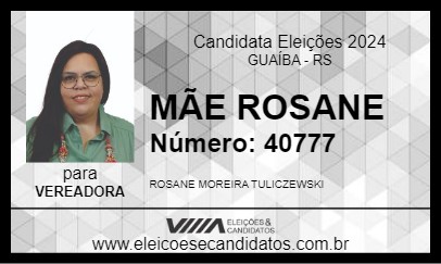 Candidato MÃE ROSANE 2024 - GUAÍBA - Eleições