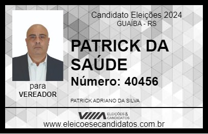 Candidato PATRICK DA SAÚDE 2024 - GUAÍBA - Eleições