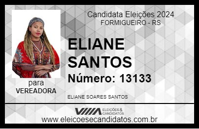 Candidato ELIANE SANTOS 2024 - FORMIGUEIRO - Eleições