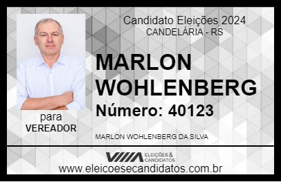 Candidato MARLON WOHLENBERG 2024 - CANDELÁRIA - Eleições