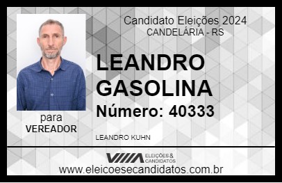 Candidato LEANDRO GASOLINA 2024 - CANDELÁRIA - Eleições