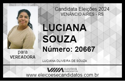 Candidato LUCIANA SOUZA 2024 - VENÂNCIO AIRES - Eleições