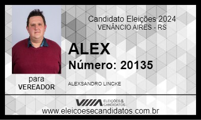 Candidato ALEX 2024 - VENÂNCIO AIRES - Eleições