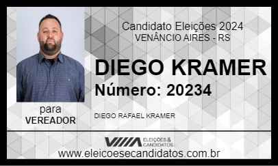 Candidato DIEGO KRAMER 2024 - VENÂNCIO AIRES - Eleições