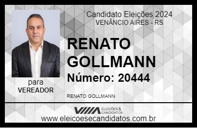 Candidato RENATO GOLLMANN 2024 - VENÂNCIO AIRES - Eleições