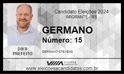 Candidato GERMANO 2024 - IMIGRANTE - Eleições