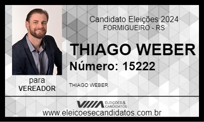 Candidato THIAGO WEBER 2024 - FORMIGUEIRO - Eleições