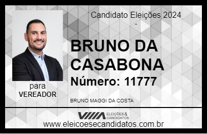 Candidato BRUNO DA CASABONA 2024 - ARROIO DO SAL - Eleições