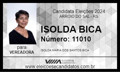 Candidato ISOLDA BICA 2024 - ARROIO DO SAL - Eleições