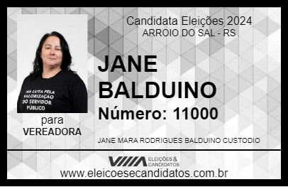 Candidato JANE BALDUINO 2024 - ARROIO DO SAL - Eleições