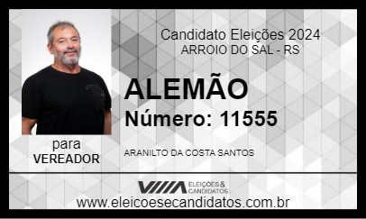 Candidato ARANILTO ALEMÃO 2024 - ARROIO DO SAL - Eleições