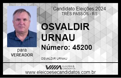 Candidato OSVALDIR URNAU 2024 - TRÊS PASSOS - Eleições