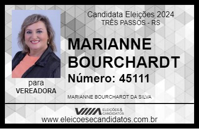 Candidato MARIANNE BORCHARDT 2024 - TRÊS PASSOS - Eleições