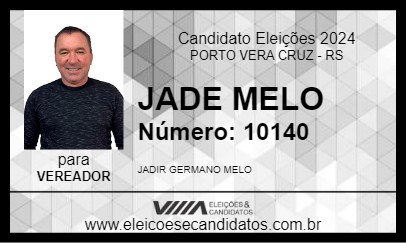 Candidato JADE MELO 2024 - PORTO VERA CRUZ - Eleições