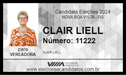 Candidato CLAIR LIELL 2024 - NOVA BOA VISTA - Eleições