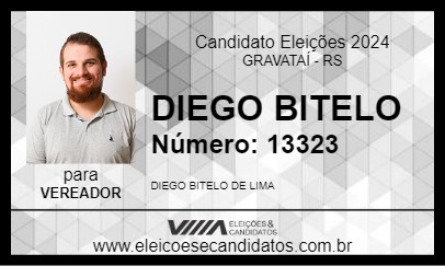 Candidato DIEGO BITELO 2024 - GRAVATAÍ - Eleições