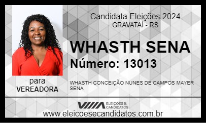 Candidato WHASTH SENA 2024 - GRAVATAÍ - Eleições