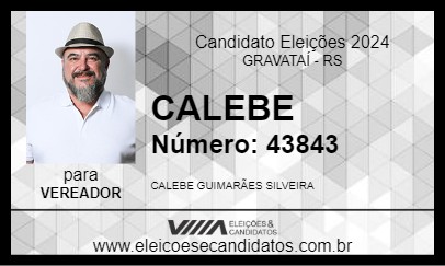 Candidato CALEBE 2024 - GRAVATAÍ - Eleições