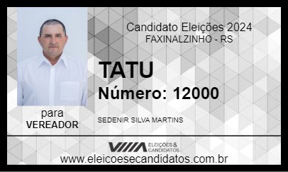 Candidato TATU 2024 - FAXINALZINHO - Eleições