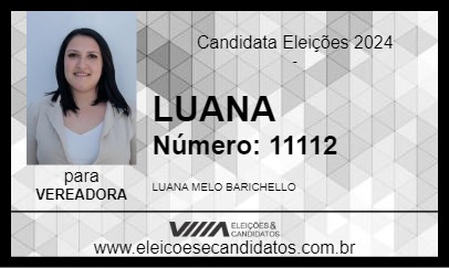 Candidato LUANA 2024 - FAXINALZINHO - Eleições