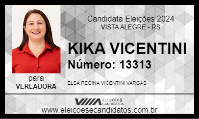 Candidato KIKA VICENTINI 2024 - VISTA ALEGRE - Eleições