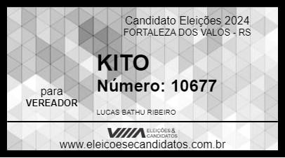 Candidato KITO 2024 - FORTALEZA DOS VALOS - Eleições